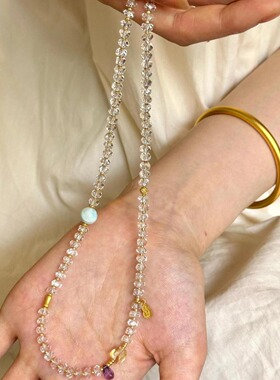 轻奢风时尚多层叠戴水晶串珠手链小众设计精致风气质时尚百搭饰品