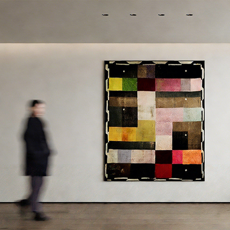 现代梦幻帘人物拼贴装饰画小众软装挂画客厅背景入户玄关艺术壁画