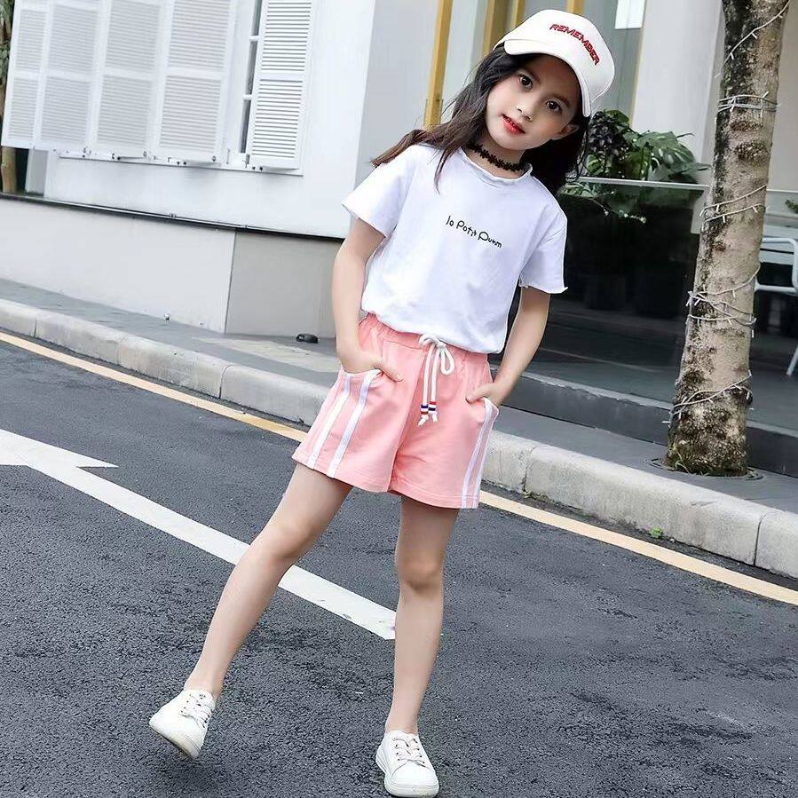女童短裤夏季外穿儿童沙滩运动短裤女孩夏天糖果色外穿宽松五分裤