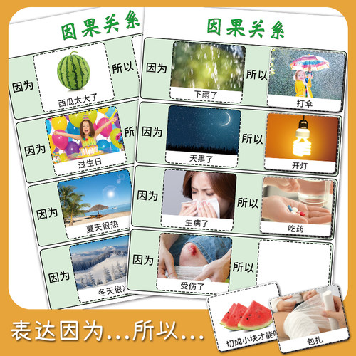 真人版因果关系认知教具
