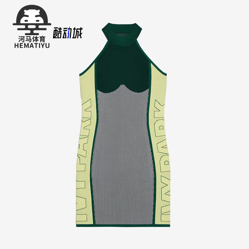 阿迪达斯女子紧身运动无袖连衣裙