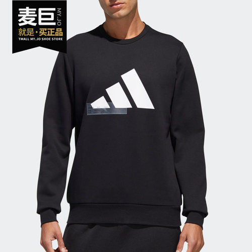 阿迪达斯男子圆领运动套头卫衣