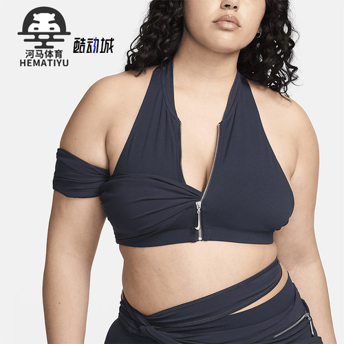 耐克女士拉链休闲挂脖式上衣