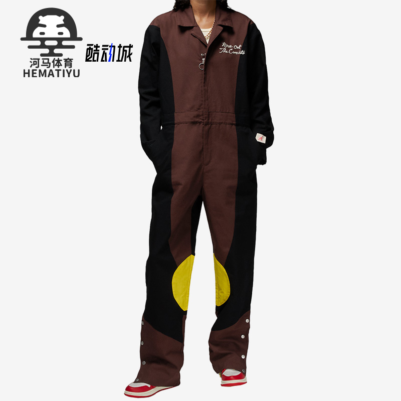 耐克女子玫瑰图案刺绣连体裤套装