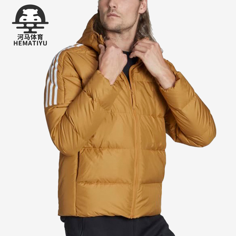 阿迪达斯冬男子运动连帽羽绒服