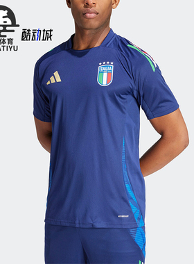 Adidas/阿迪达斯正品FIGC TR JSY男士意大利队足球短袖IQ2174