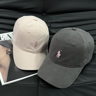 新款宽檐帽子男女夏季金属小马标保罗鸭舌帽潮百搭遮阳防晒棒球帽