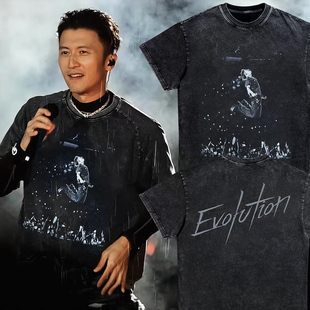 谢霆锋Evolution同款衣服深圳武汉演唱会Z字母2.0纯棉短袖t恤洗水