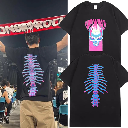 日本乐队One Ok Rock2026亚巡周边T恤演唱会同款骷髅头粉丝应援服