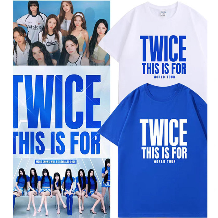 Twice巡回演唱会THIS IS FOR周边T恤ONCE歌迷粉丝应援打歌纪念服