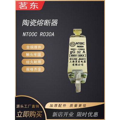 茗东NT00C黄陶R030A熔芯熔断器