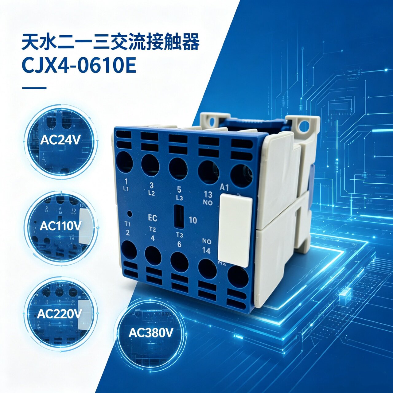 包邮天水二一三交流接触器CJX4-0610E 0601E三相380V220V举升降机