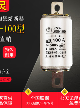优质飞灵快速熔断器陶瓷保险丝管RS3 RS0-100熔芯60A 80A100A500V