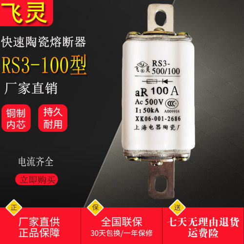 快速熔断器陶瓷保险丝管RS0-100