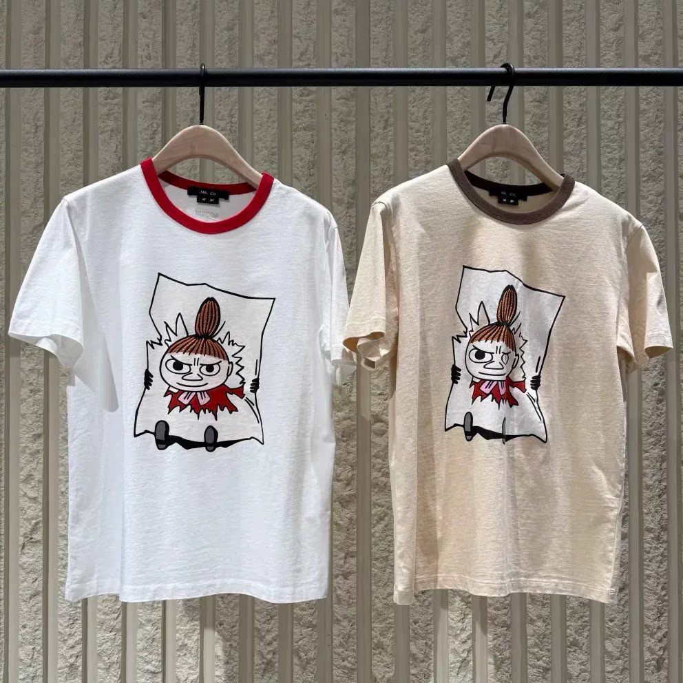 【MOOM联名】正品印花T恤2026夏新品凉感棉质撞色MBF2TEE043