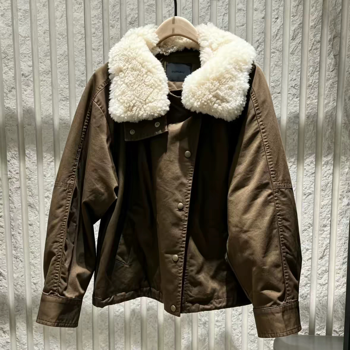正品羽绒服90绒2026冬新品可拆内胆羊毛领工装宽松MBF4EIN019