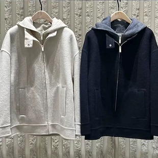 毛呢外套假两件2025冬新品 正品 双面呢MBE4COT061 active系列