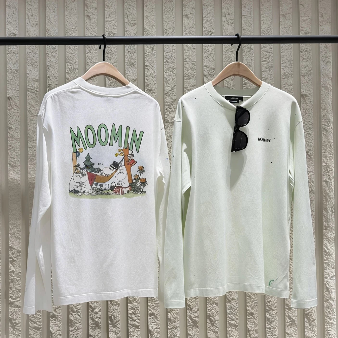 【MOM联名】正品2026夏新品长绒棉彩钻长袖印花T恤MBF2TEE044