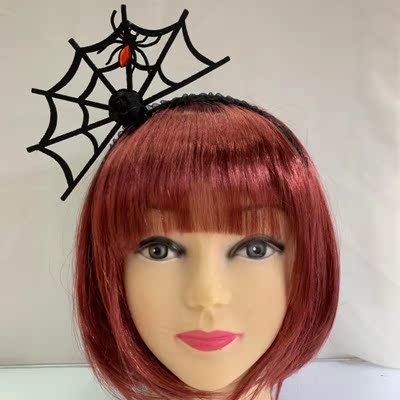 万圣节派对搞怪装扮恶搞发箍尖刀三叉戟蜘蛛网巫婆帽翅膀搞怪发饰