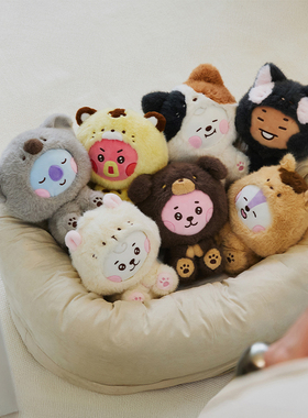 正品现货BT21防弹少年团BABY动物园第二代毛绒玩偶变装公仔女礼物