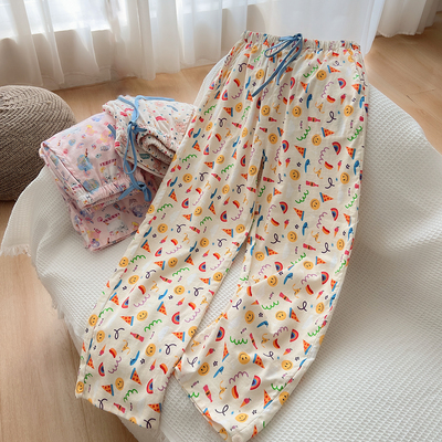 40支纯棉磨毛家居裤睡裤春秋款