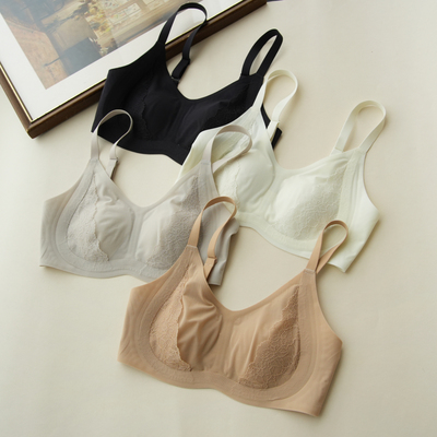 大胸显小女士无痕蕾丝文胸