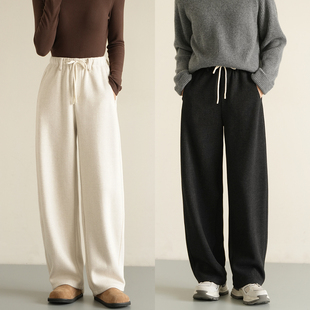 含醋酸羊毛保暖百搭镰刀裤 女士弯刀裤 子 秋冬款 500g 女装 厚款