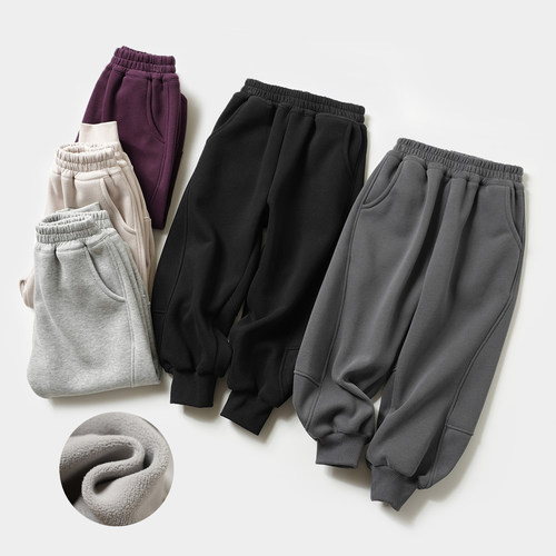 180青少年儿童加绒卫裤一体绒