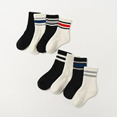 中大童 男女童高帮袜子 除臭毛圈底袜 儿童纯棉运动袜 两双装