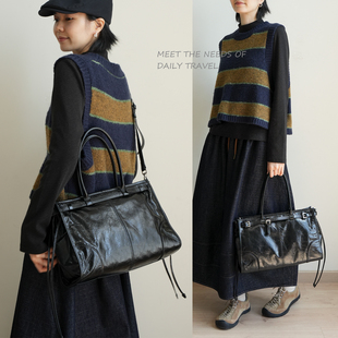 头层油蜡牛皮托特包 女包k 女士大容量通勤单肩手提斜挎包