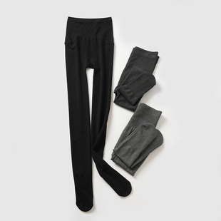 女装 280g女士高腰连裤 秋冬款 竖条显瘦打底裤 袜