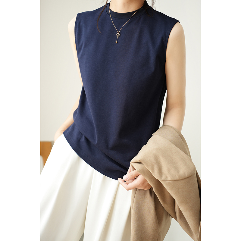 柠檬玛丽无袖纯棉背心休闲打底衫