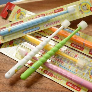 宝宝蒲公英牙刷 儿童360清洁口腔旋转软刷毛 日本进口 训练乳牙刷