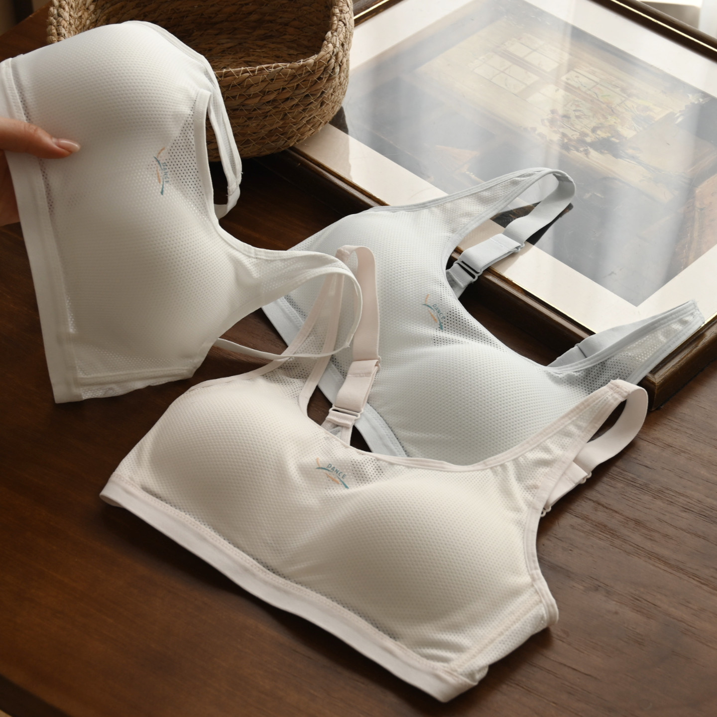 少女文胸  初高中生网眼背扣三阶段运动内衣 透气文胸背心