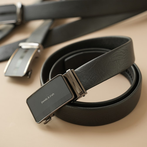 腰带头层牛皮男士锌合金商务真皮