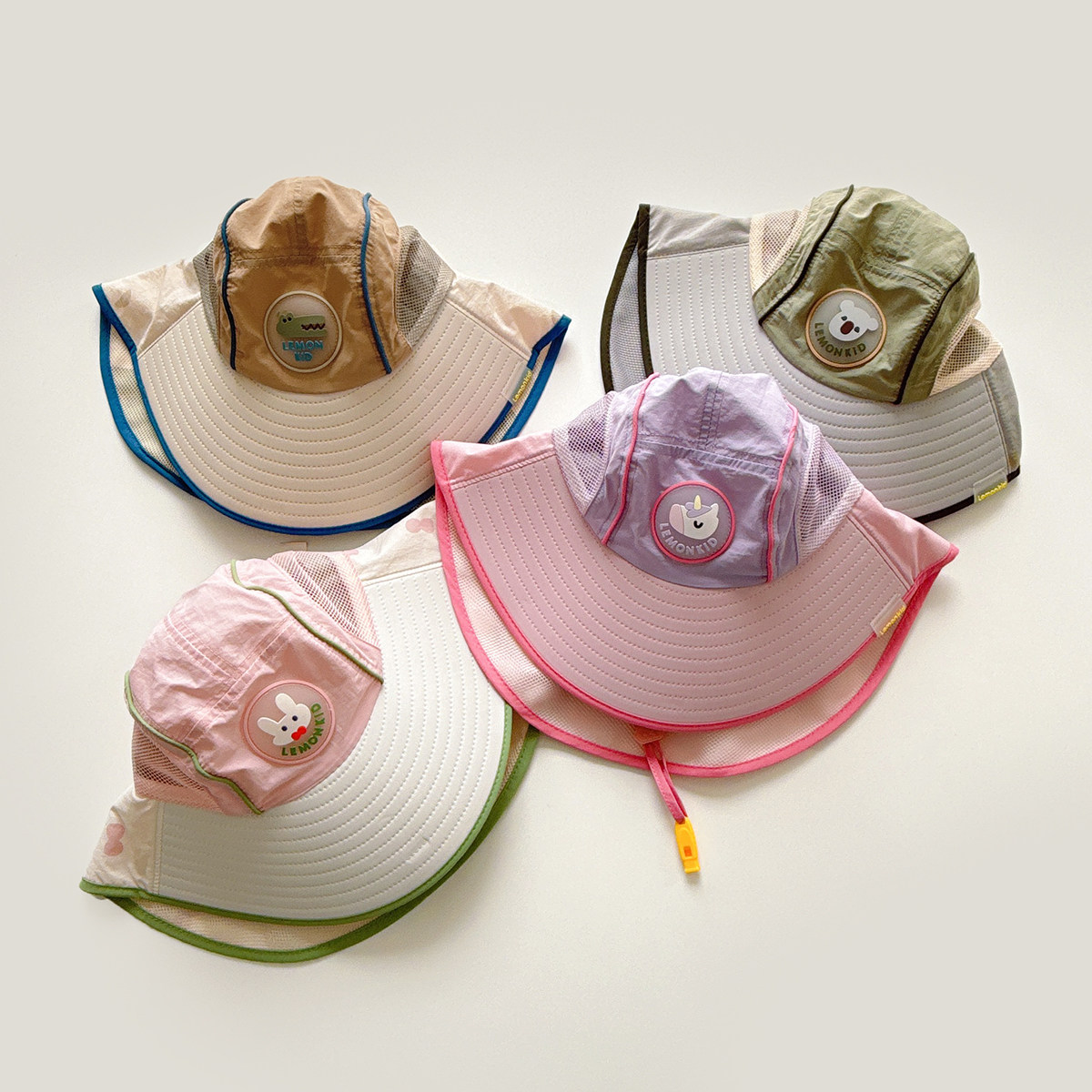 A类 7A抗菌 儿童大帽檐遮阳帽 户外防晒沙滩 防紫外线海边男女童