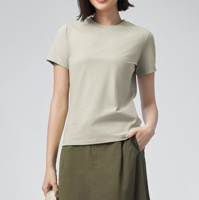 女士液氨棉T恤基础款短袖