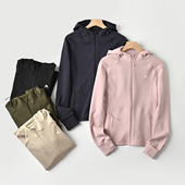 会员拍 女装 科耐丽女士薄绒拉链连帽外套保暖运动弹力帽衫 秋冬款