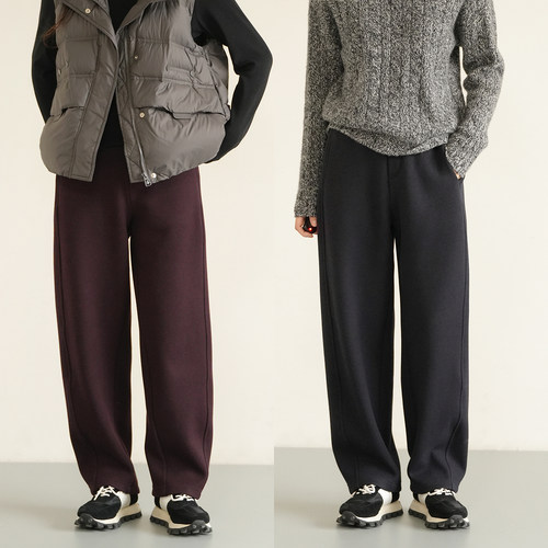 百搭弯刀裤醋酸羊毛镰刀裤