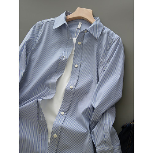 长袖衬衫OL风通勤单排扣春秋款