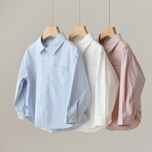 刺绣小图案初秋款衬衫