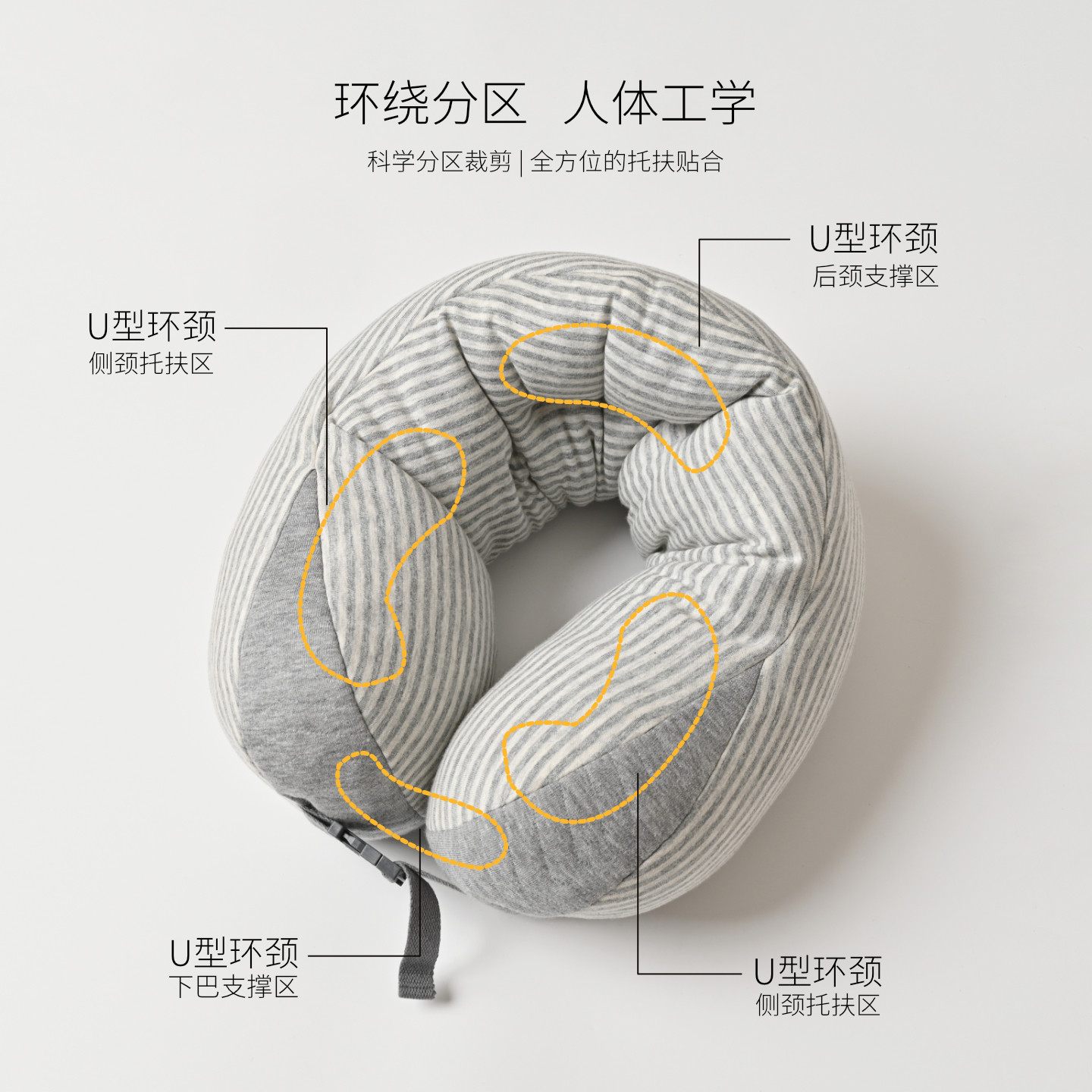 无补货清货款 可调节颈枕 U型枕护颈枕汽车用颈枕 坐车午睡软管枕
