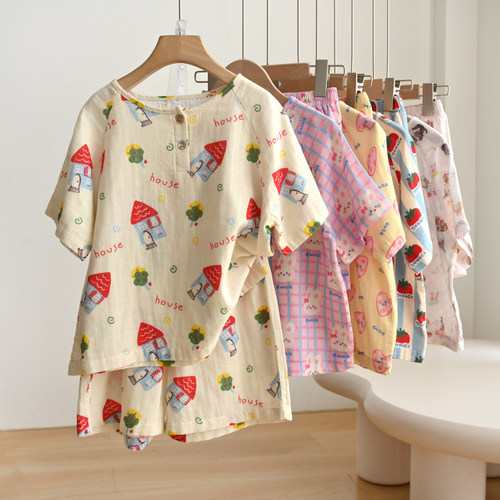 儿童短袖短裤睡衣套装家居服