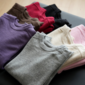 女装 无补 纯色套头毛衣 秋冬款 厚款 女士圆领羊毛衫