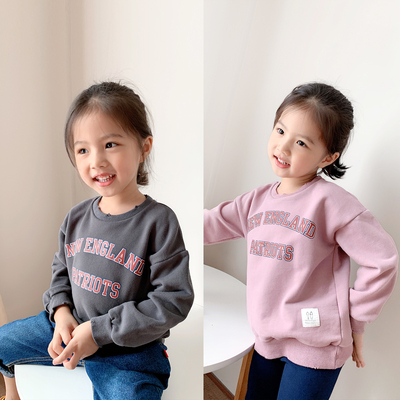 特 只有90-100码 儿童纯棉毛圈卫衣 男童女童圆领长袖 春秋款