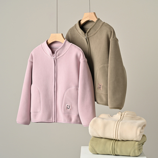 A类550克儿童双面奥粒绒外套男女童加厚保暖上衣中大童秋冬童装