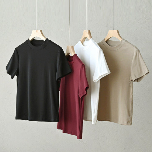 女士速干圆领短袖纯色T恤衫夏款