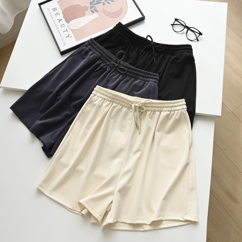 女士纯色垂感休闲短裤夏款