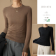 打底衫 A类 纯色长袖 女士圆领T恤 50支兰精莫代尔