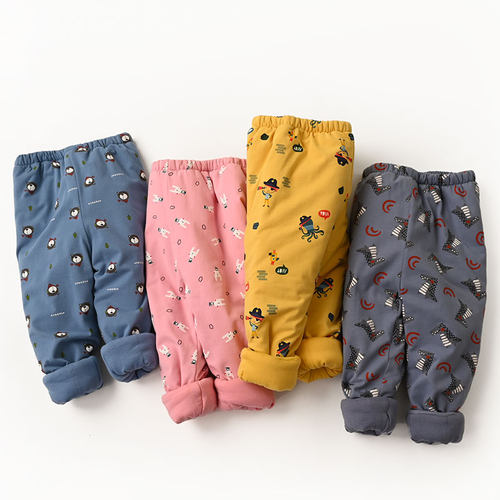 特 只有90码 儿童加厚丝绵棉裤 纯棉男女童收口长裤